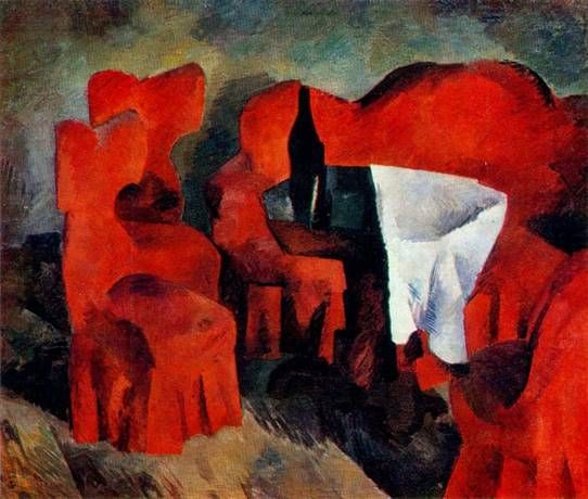 Роберт Фальк - Красная мебель, 1920