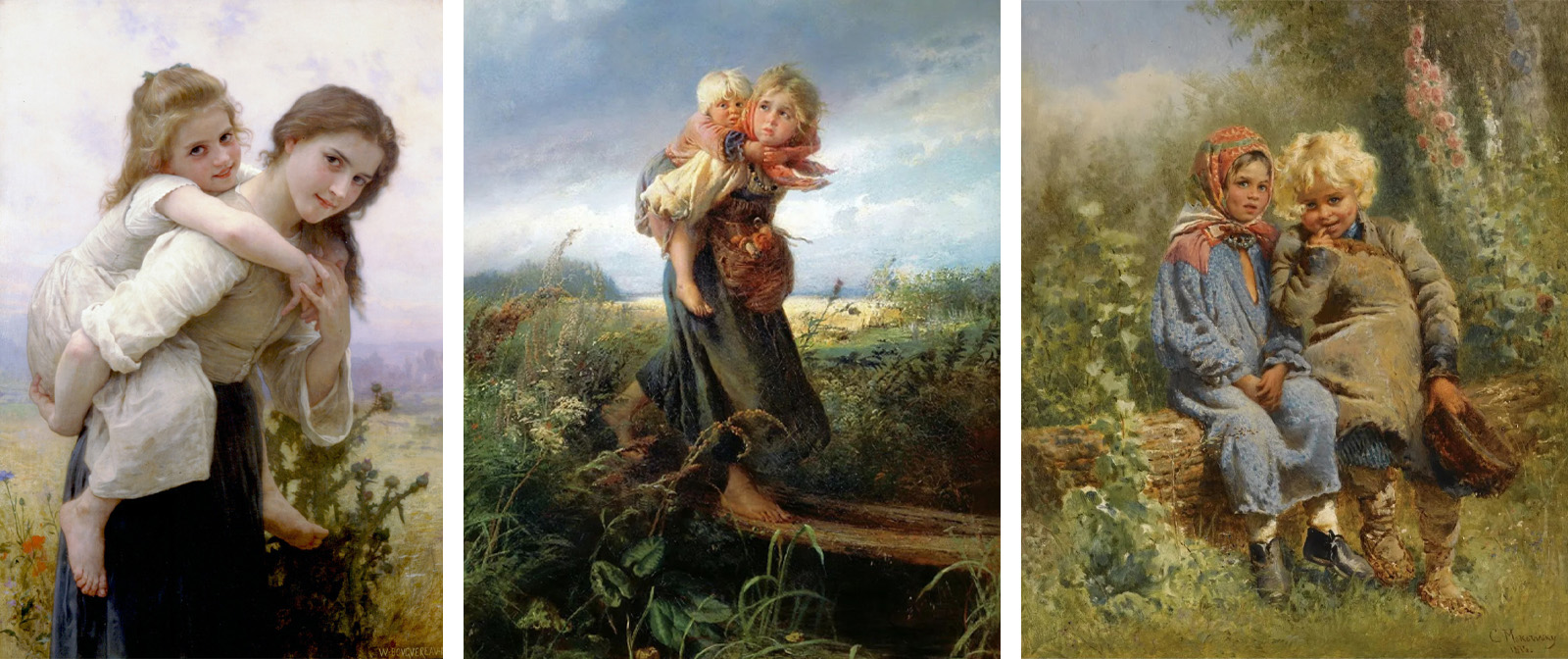 The accident that led Makovsky to create the painting “Children Running from a Thunderstorm”.