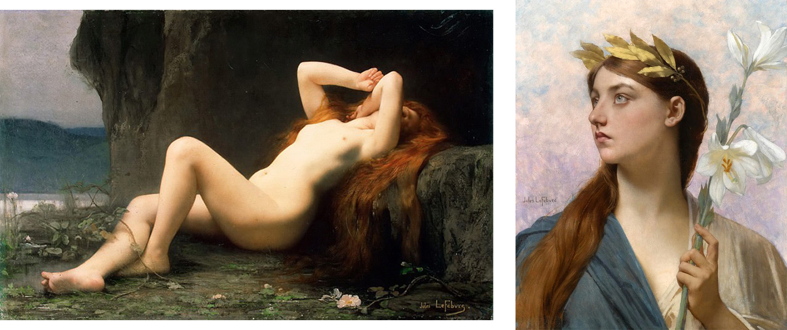 He specialized in paintings of nude beauties. Jules Joseph Lefebvre and his impressive artwork