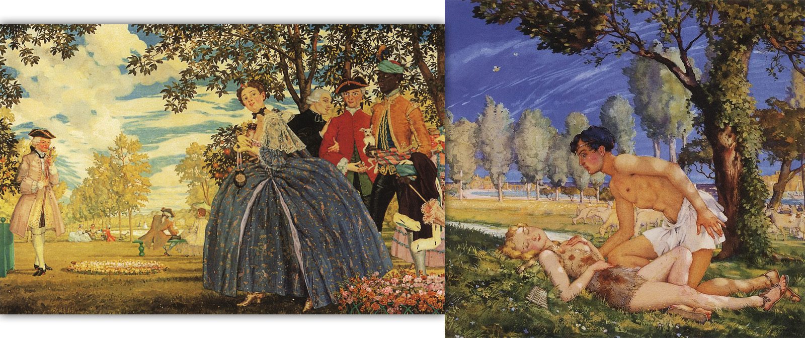 Gained fame as the author of immodest drawings, although he considered them “empty”. The Gallant Age and not only in Konstantin Somov's artwork.