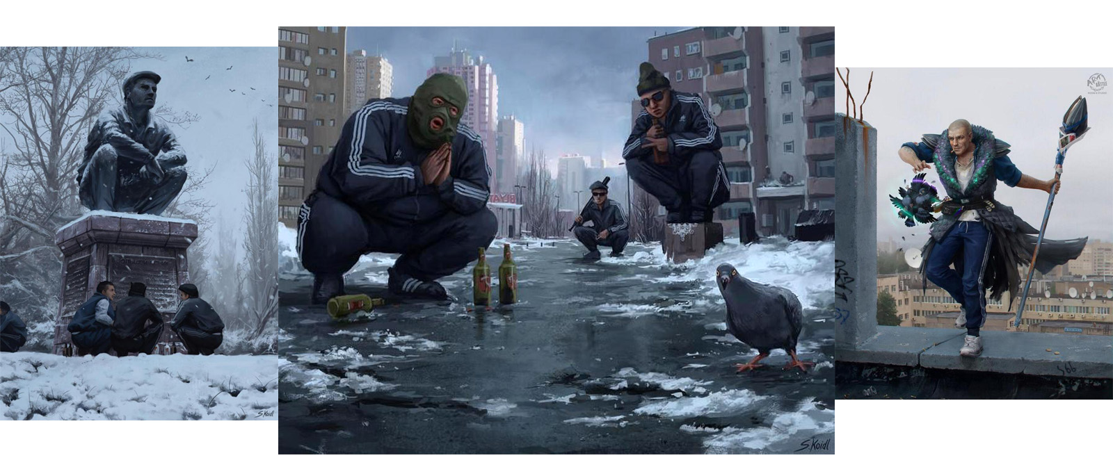 Everyday life of the “right guys”. Gopniks in paintings by contemporary artists.