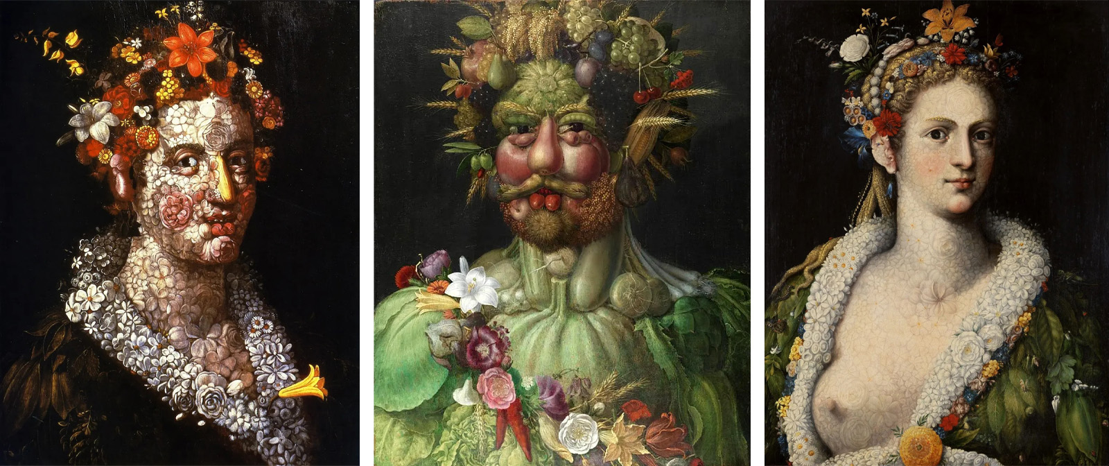 Why did Giuseppe Arcimboldo paint portraits of fruit and vegetables and why did people try to avoid the place where he lived?