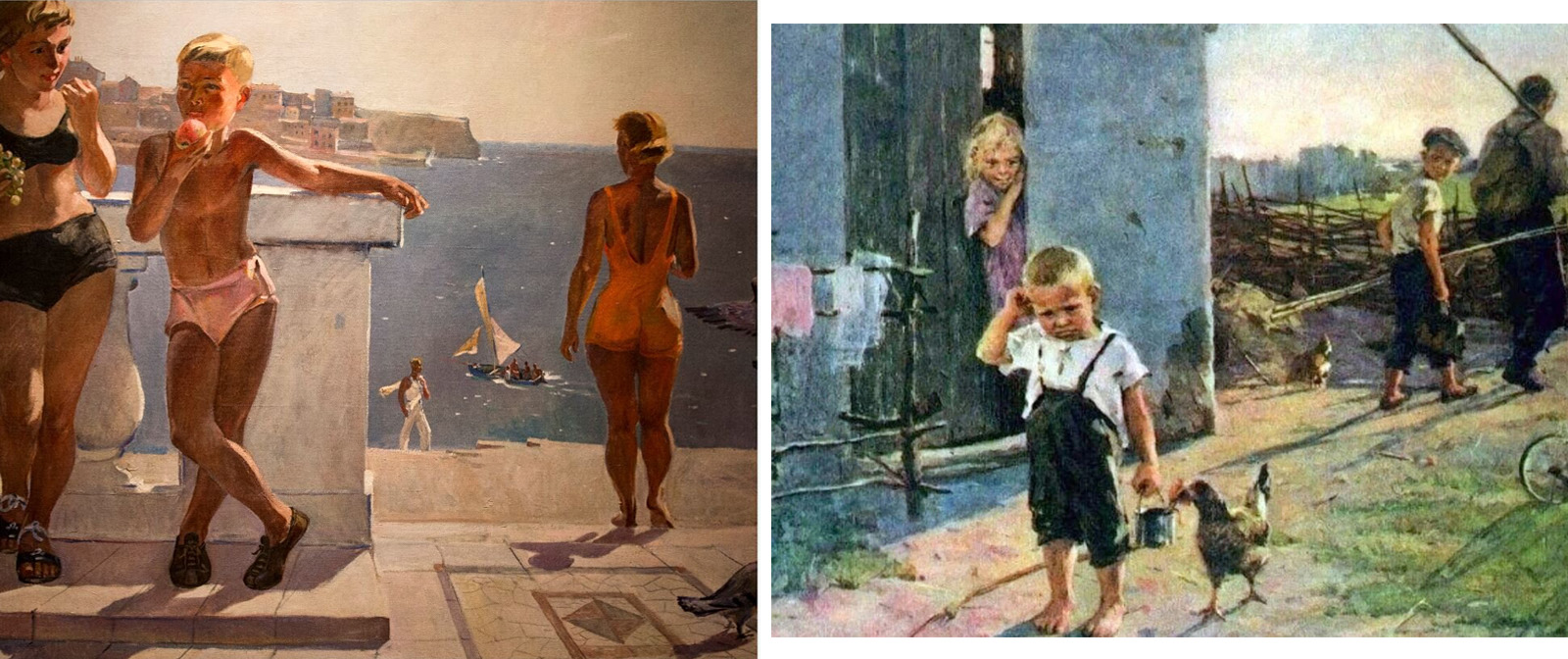 About children and childhood paintings of famous artists, bringing awe-inspiring memories.