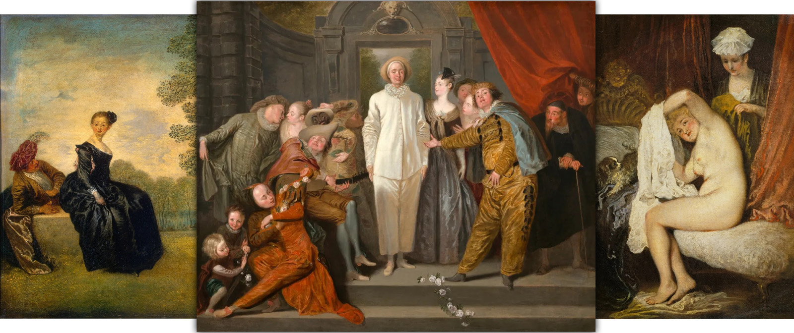 The gallant and not always humble paintings of Antoine Watteau, which are far more interesting and complex than they appear at first glance.