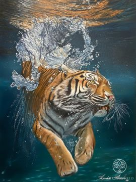 Tiger underwater