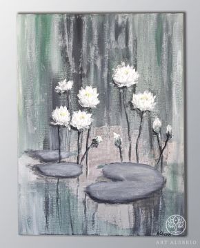 Botany series. Lilies on the water