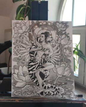 Guan Yin in the skin of a tiger