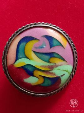 Enamel with silver