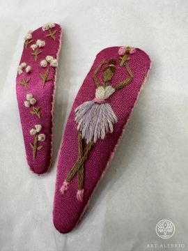 hairpins with embroidery