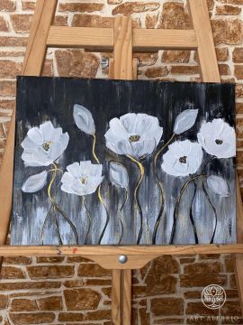 Dancing flowers on canvas