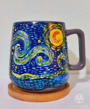 Vangog cup for tea or coffee ceramics