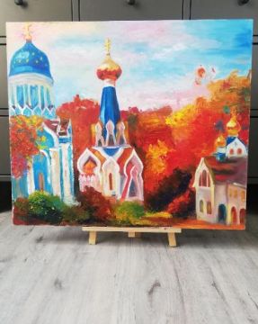 Русский монастырь осенью. Russian monastery in autumn