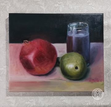 Still life from life "Juice and fruit" No. 2