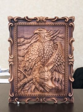 Panel Eagle and Wolf