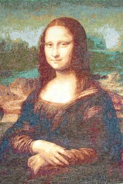 Ручная вышивка крестом по мотивам картины Леонардо да Винчи, " Мона Лиза"
