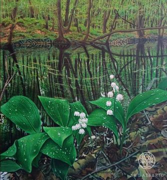Lilies of the valley. Series of paintings Beautiful Russia