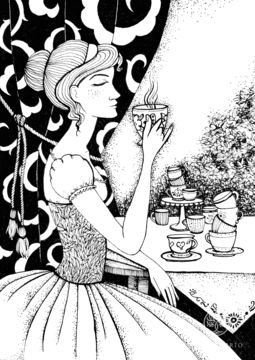 Alice drinks tea