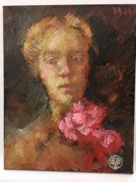 Портрет молодой дамы с цветами (Ник Нежин)