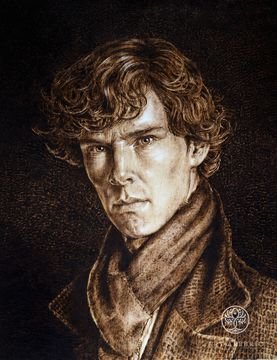 Sherlock. Pyrography