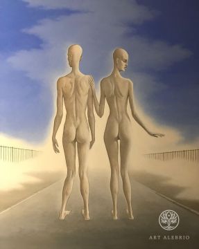 Адам и Ева, изгнание из рая или размышления о предопределенности человеческого бытия Геннадий Бекаревич х.м. 2021 г.