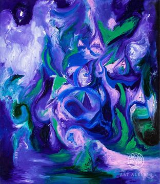   Фиолетовый цветок (Анна Боровикова)  