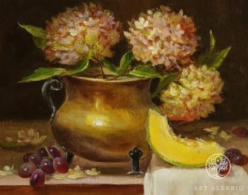 "Melon and hydrangea" Natalia Khakova