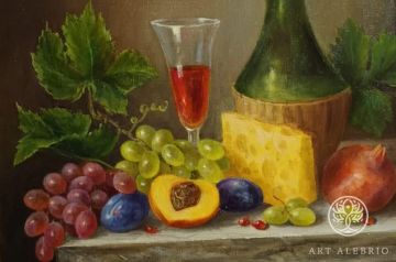 "Фрукты, вино и сыр" Наталия Хакова