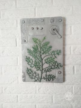 "Spring" (Panel, botanical bas-relief made of plaster)