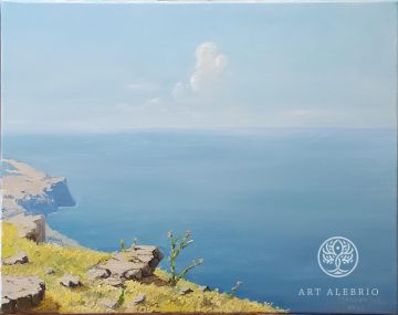 Free copy of Arkhip Kuindzhi "Sea. Crimea" 40x50cm oil on canvas 2021