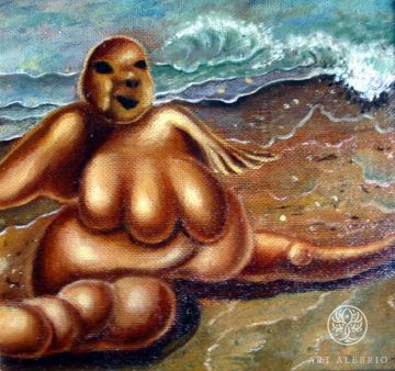 Надувной мужчина на пляже / The inflatable Man on the Beach