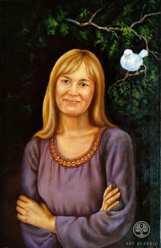 Portrait with White Sparrow