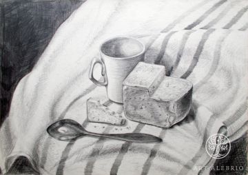 Still life with Bread and a Spoon