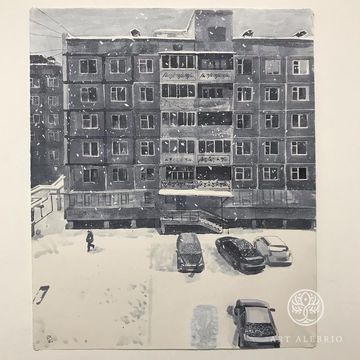 «Первый снег» первый лист из серии «КПД»