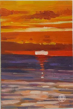 "Sunset at sea"