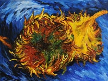 Copy of Van Gogh's painting "Sunflowers"
