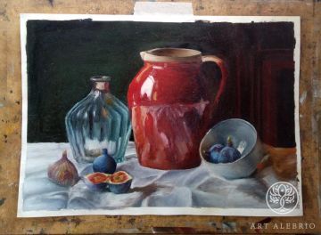 Figs and red jug