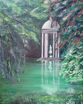 Painting Pond in an old park