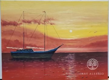 "Ship at Sunset"