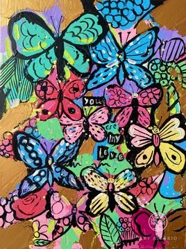 You are my love - a picture about butterflies that flutter in your stomach from falling in love.