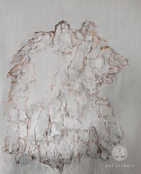 "Bear" (canvas/acrylic/texture paste)