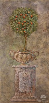 "Orange tree" Relief topiary