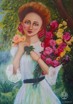Девушка с цветами 