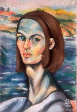 Self-portrait with Raphael's neck and Salvador Dali's gaze