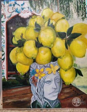 Лимоны в вазе