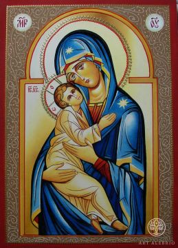 Image of the Blessed Virgin Mary. New iconography of the Blessed Virgin Mary, developed by me recently. Original work.